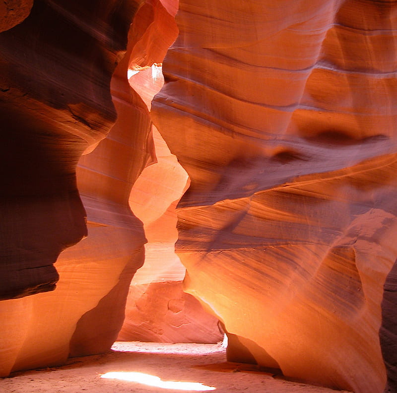 Underneath the Canyon, rock, deep, shadow, nature, beam, down, canyon, light, HD wallpaper