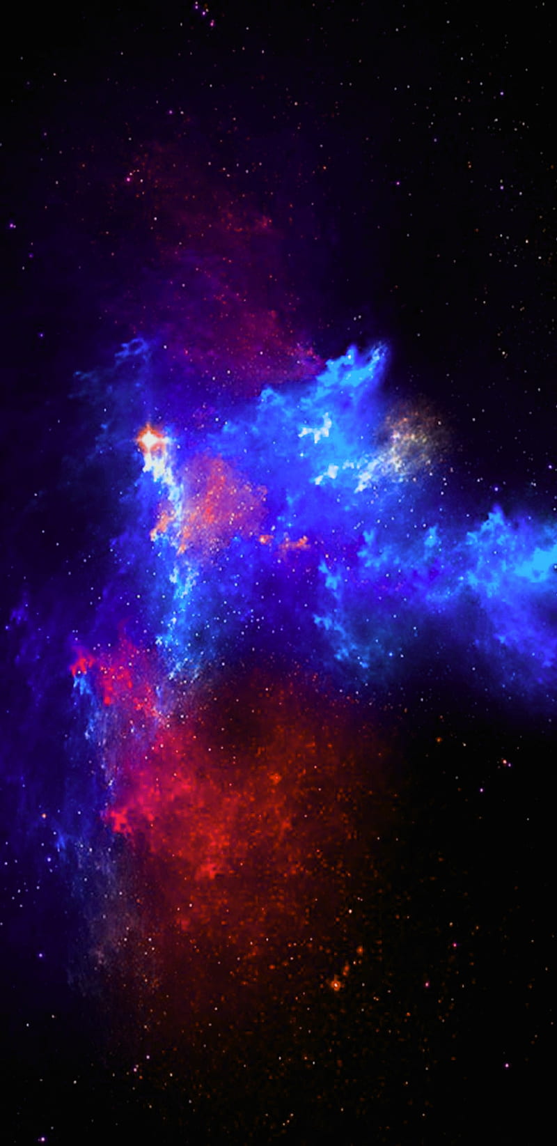 Galaxy, nebula, space, blue, nebulous, borealis, nebulae, aurora, pink, HD phone wallpaper