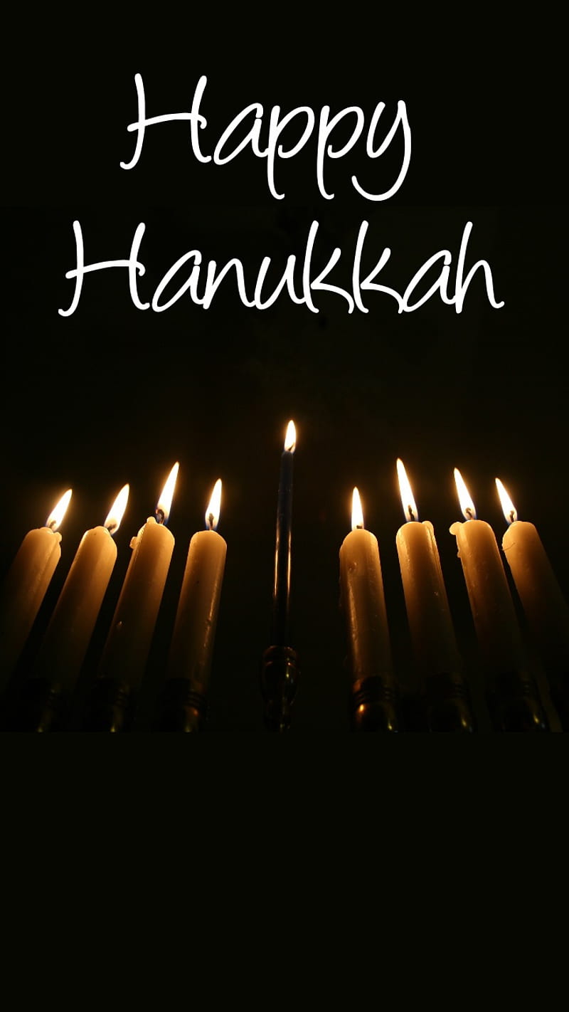 HappyHanukkah, happy hanukkah, hanukkah, jewish holiday, festival of lights, candles, lights, HD phone wallpaper