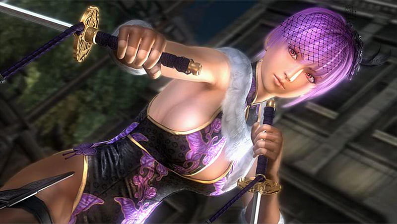 1080p Free Download Ayane Pink Eyes Games Swords Female Doa Ninja Gaiden Fighter