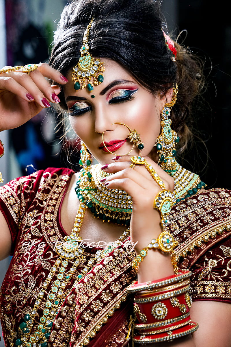 Indian Bridal Makeup, Indian Bridal Makeup Stock &, HD phone wallpaper