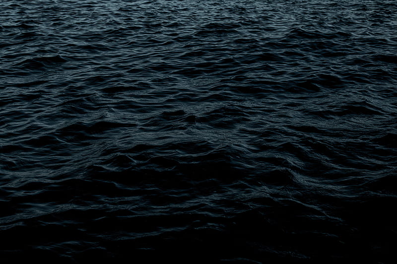 waves, dark, water, ripples, HD wallpaper