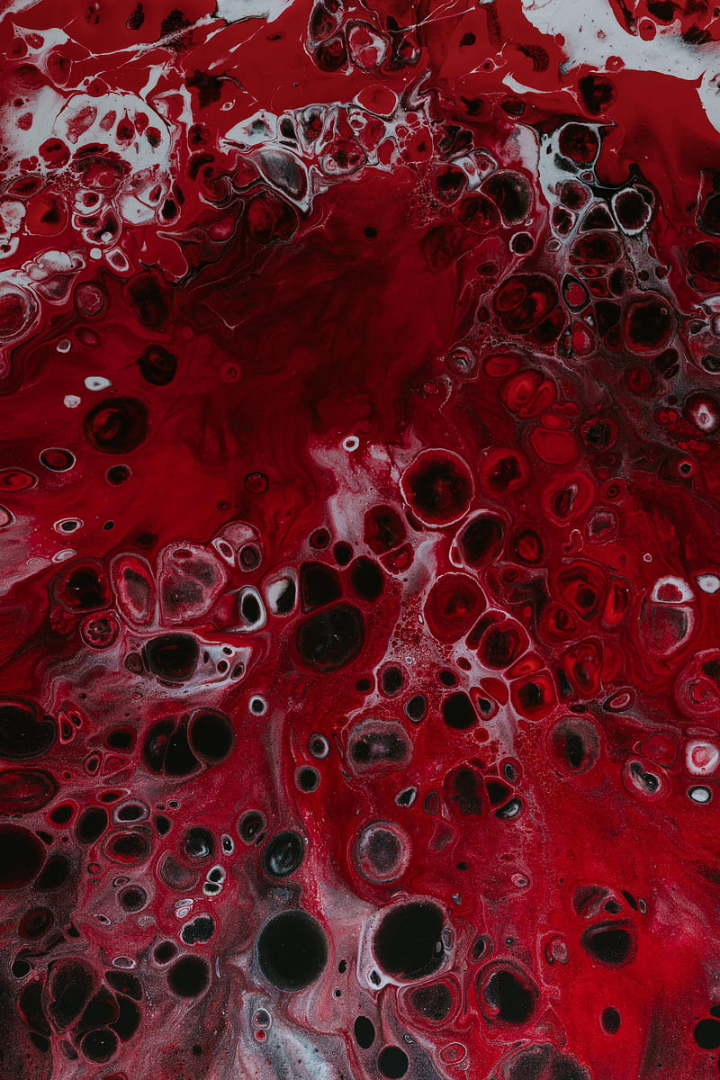 stains, bubbles, liquid, red, texture, HD phone wallpaper