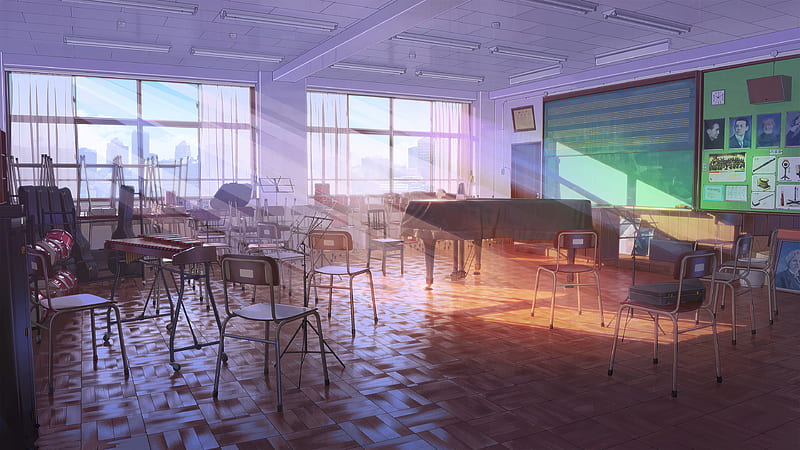 Music Classroom Anime , school, anime, artist, artwork, digital-art, HD wallpaper