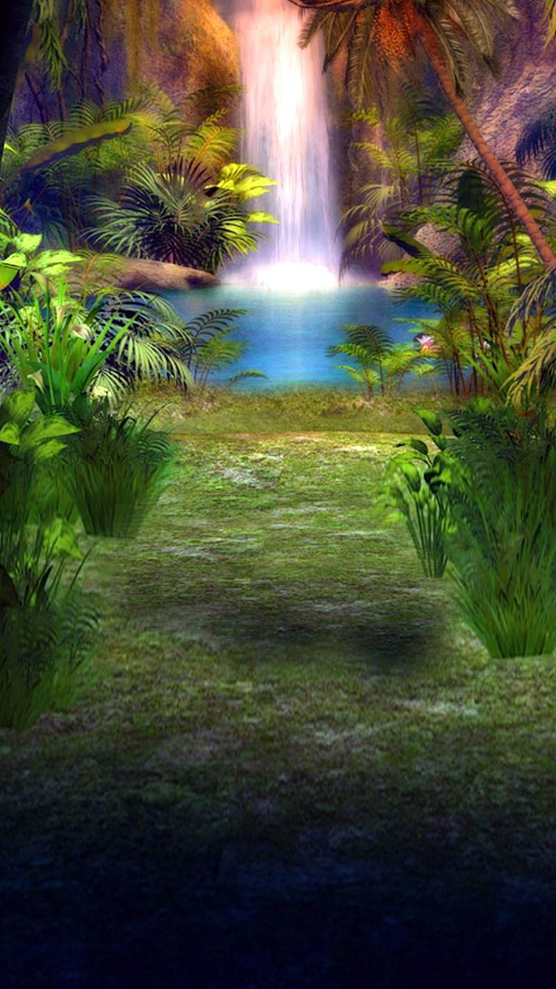 cascade, nature, water, HD phone wallpaper