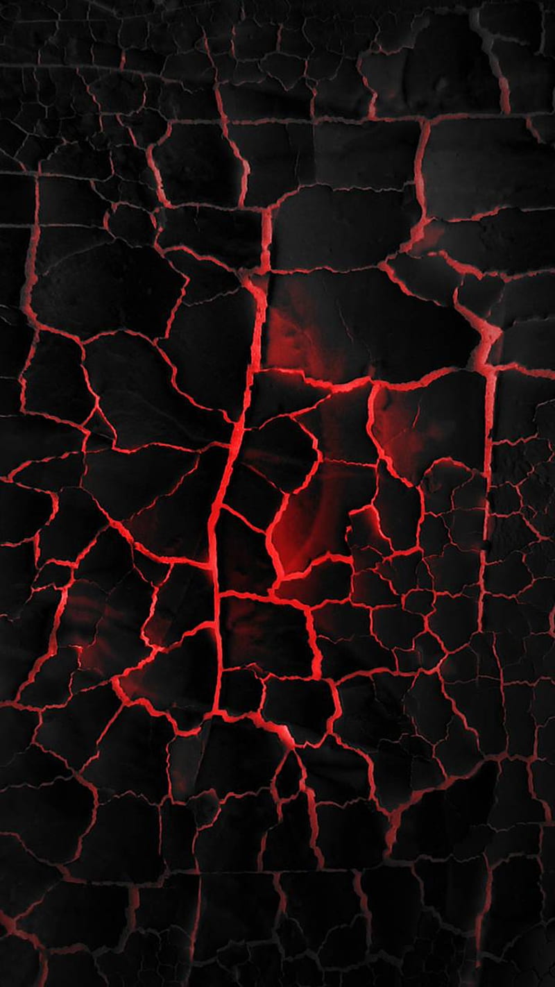 Red crack, cracked, HD phone wallpaper