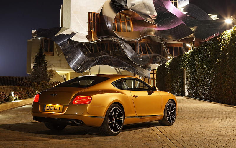 Bentley Continental GT V8 rear-Cars, HD wallpaper