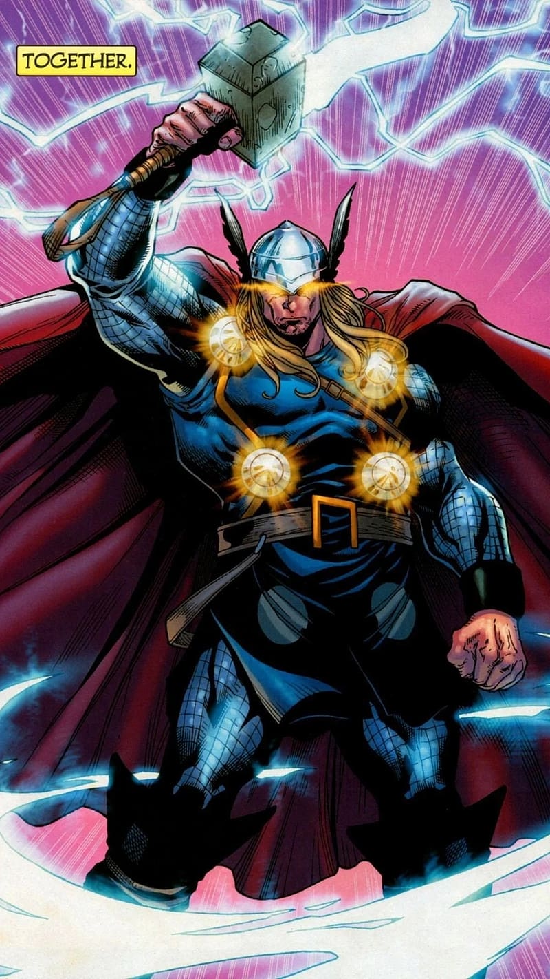 Rune King Thor, Thor Hammer, marvel, superhero, HD phone wallpaper