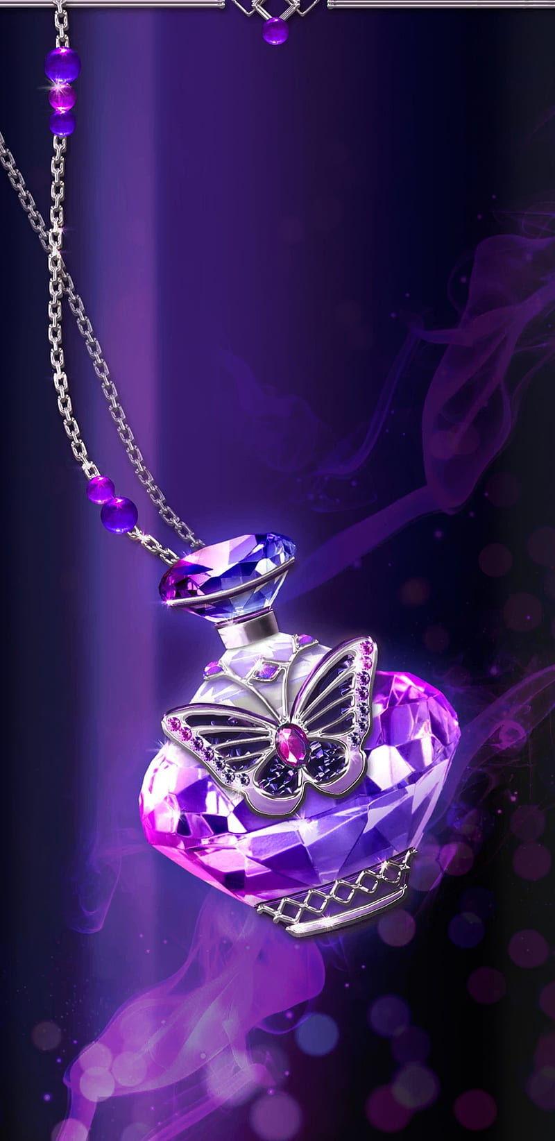 Butterfly Perfume, purple, bonito, pretty, girly, HD phone wallpaper