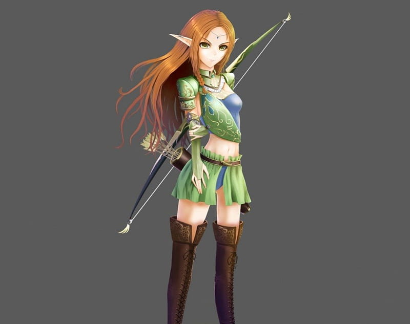 Girl with a bow and arrow - Anime Bases .INFO