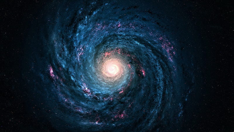 Glistening Galaxy With Background Of Black Sky Galaxy, HD wallpaper
