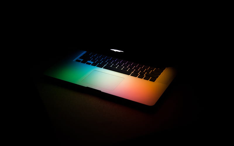Macbook Keyboard Colorful, macbook, keyboard, computer, lights, colorful, HD wallpaper