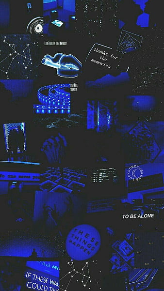 Blue Darkness Aesthetic Collage Dark Night Quotes Tumblr Hd Mobile Wallpaper Peakpx