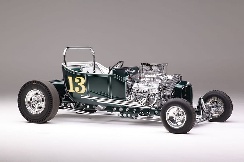 1923-Ford-Roadster, Grasshopper, T bucket, 1923, Chrome, HD wallpaper