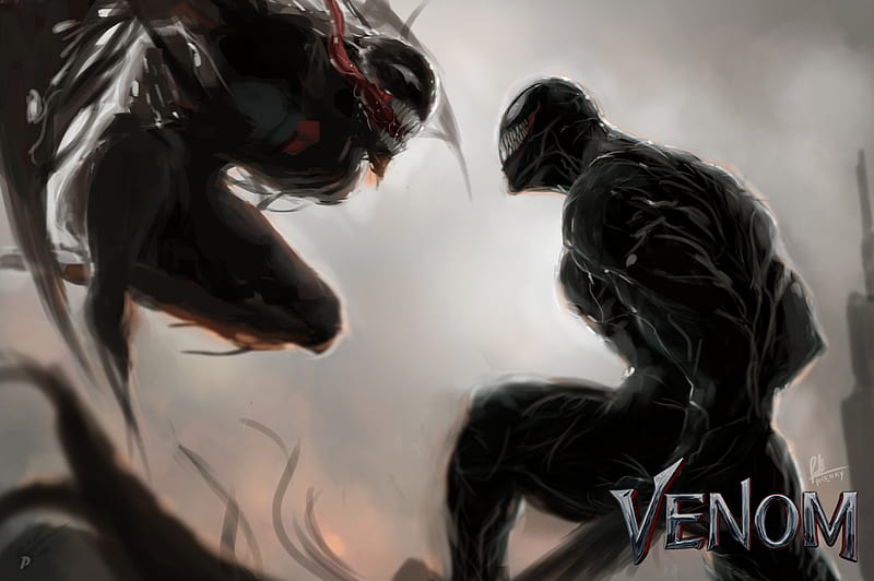 Venom Vs Riot Art, venom-movie, venom, 2018-movies, movies, artwork, artist, HD wallpaper