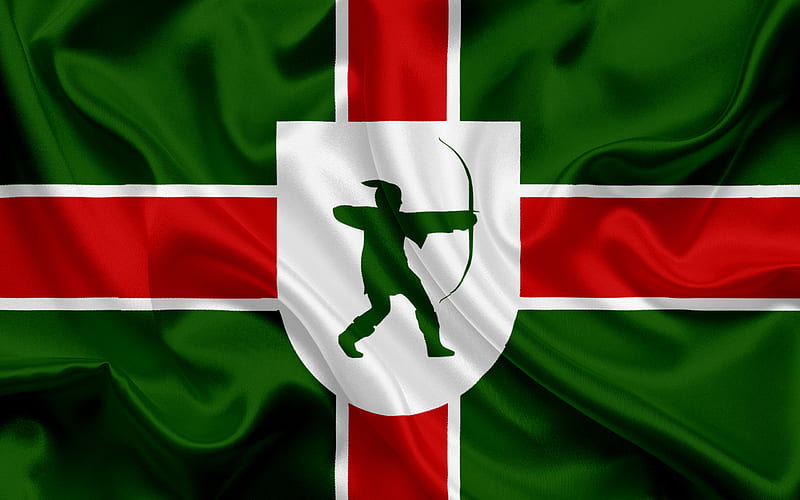 County Nottinghamshire Flag, England, flags of English counties, Flag of Nottinghamshire, British County Flags, silk flag, Nottinghamshire, HD wallpaper