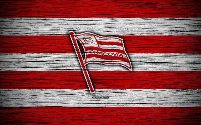 Cracovia Ekstraklasa, wooden texture, football, Poland, Cracovia FC, soccer, football club, FC Cracovia, HD wallpaper