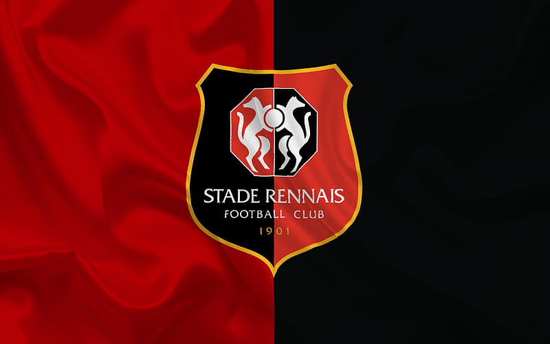 Stade Rennais Football Club, Football club, France, Ligue 1, football, Rennais emblem, logo, HD wallpaper