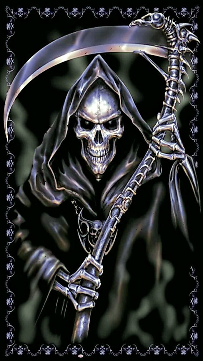 Skull Grim Reaper, skulls, grim reaper, HD phone wallpaper