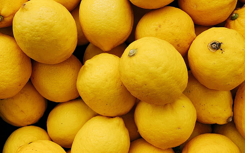 lemons, citruses, yellow lemons background, lemon texture, lemon background, HD wallpaper