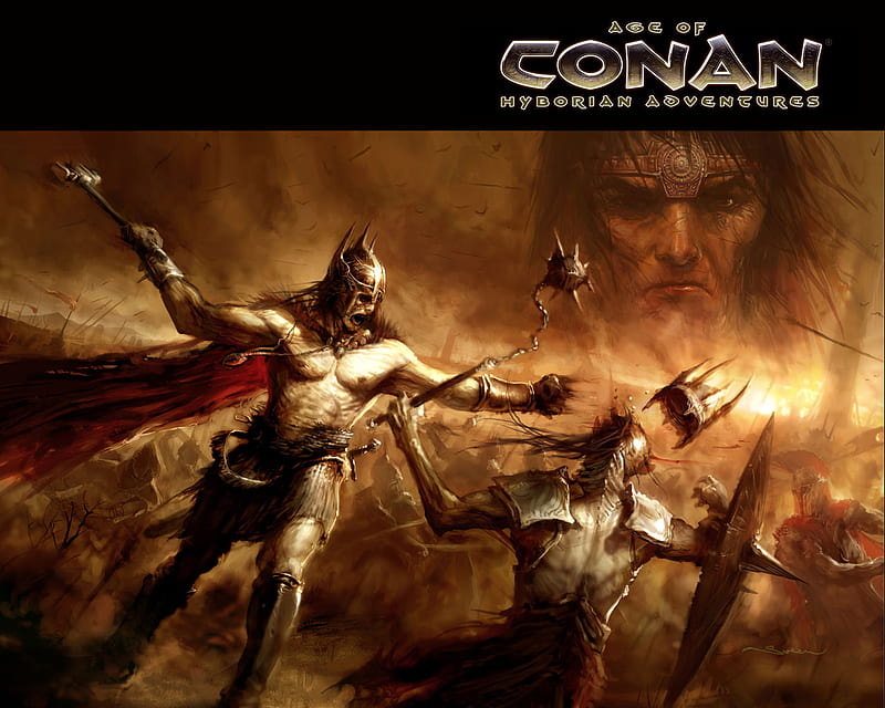 Age Of Conan, battle, video game, game, conan, adventure, HD wallpaper