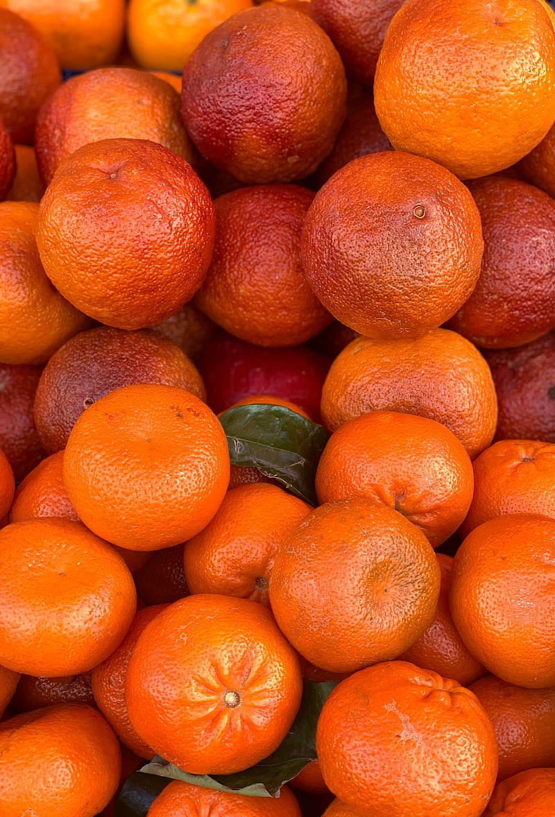 tangerines, citrus, orange, fruits, HD phone wallpaper