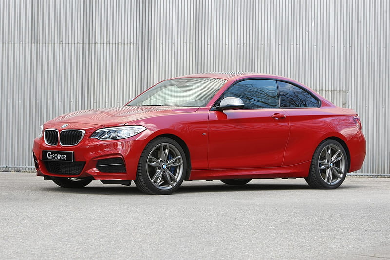 red, 2016, g-power, bmw, m235i, tuning, coupe, HD wallpaper
