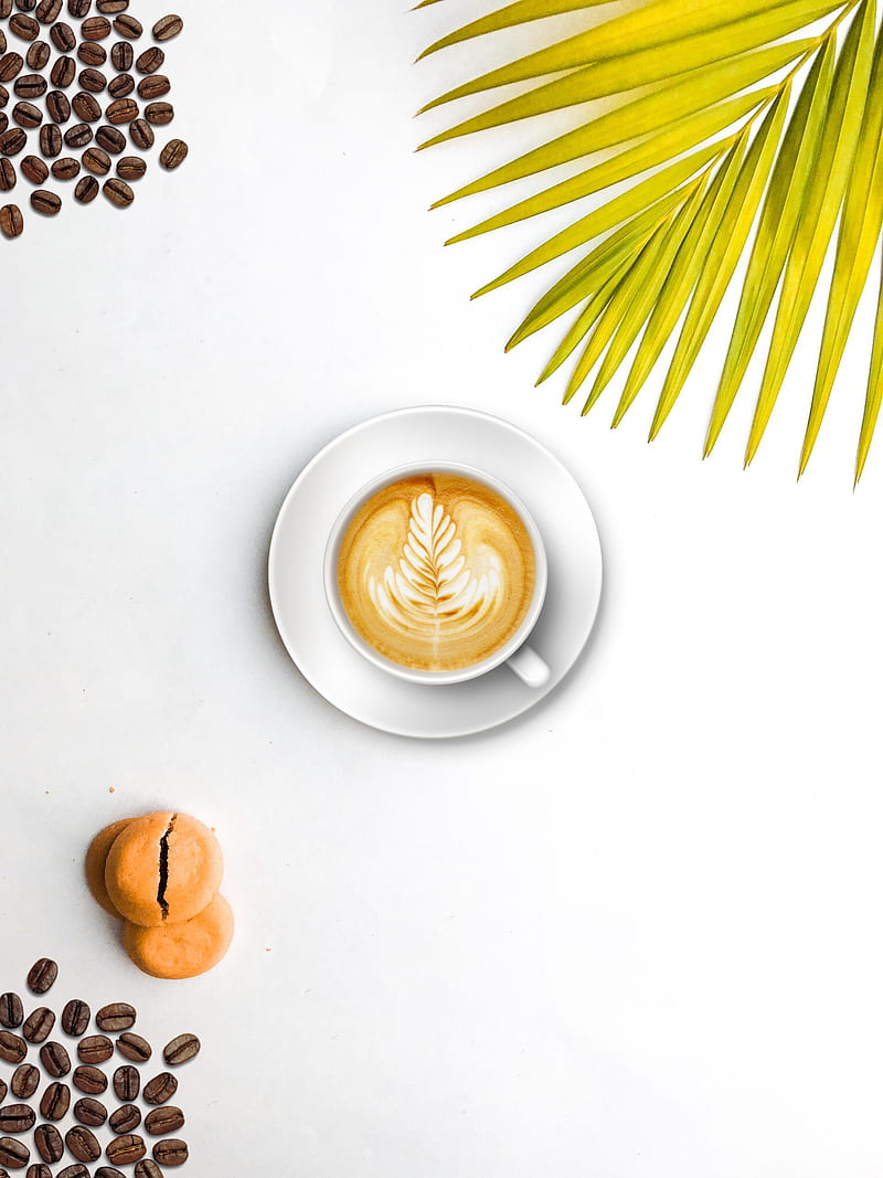 coffee, cappuccino, foam, cup, drink, food, white, HD phone wallpaper