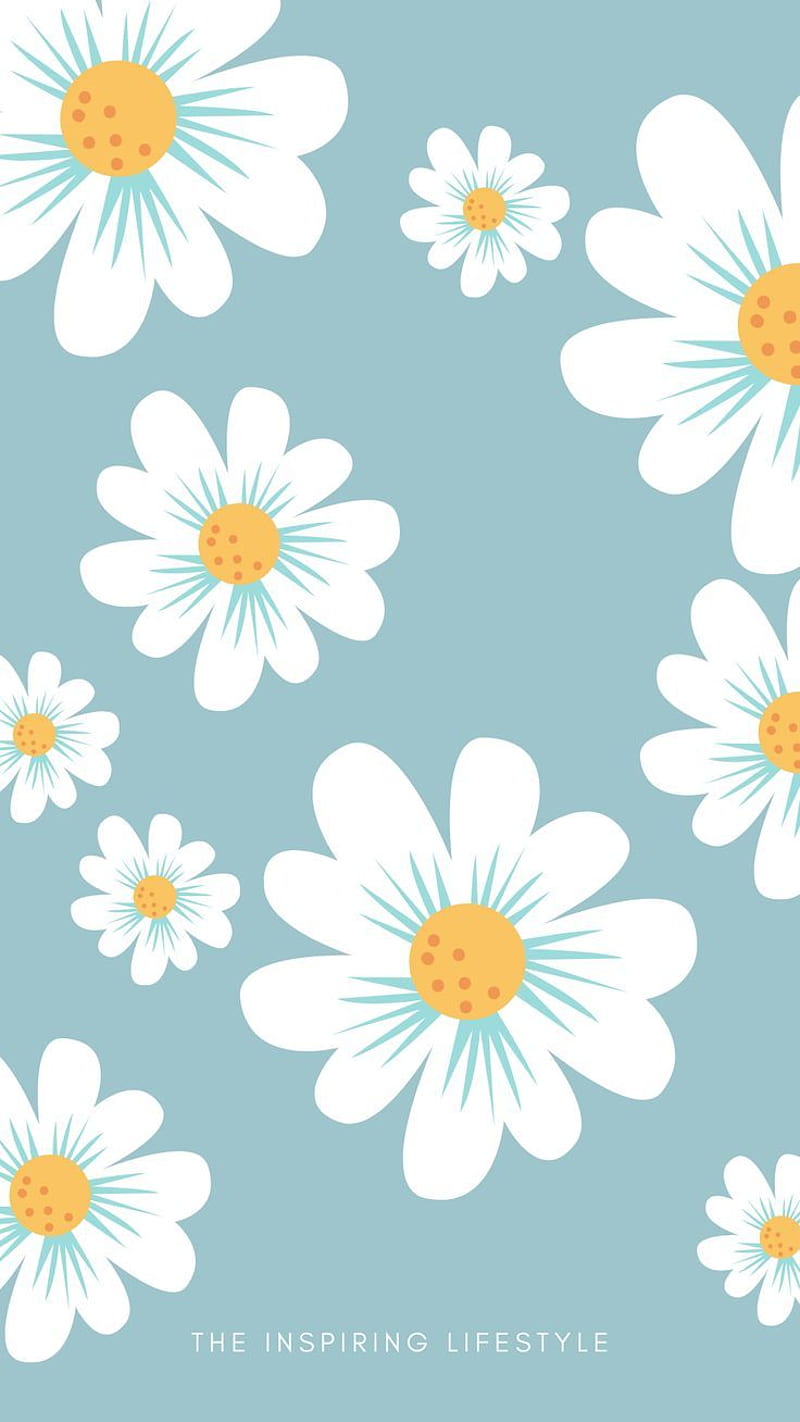 Cutest Flowers in Blue. Cute flower , Daisy ,. Fondos de pantalla de iphone, Ideas de fondos de pantalla, iPhone fondos de pantalla, Cute Blue Floral, HD phone wallpaper