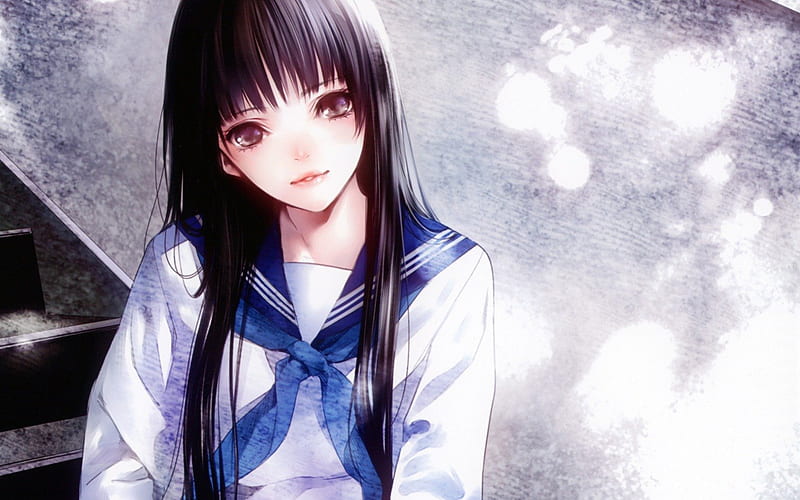 Anime Eyes Closed GIF - Anime Eyes Closed Black Hair - Discover & Share GIFs