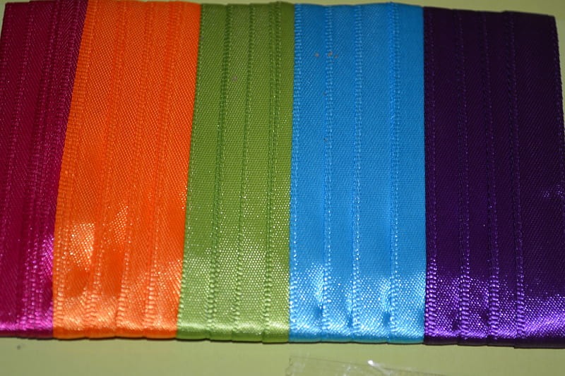 Rainbow Ribbons craft, ribbon, colourful satin ribbon, graphy shellandshilo, rainbow, bangles, HD wallpaper