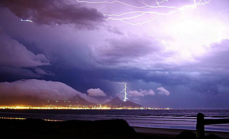 Severe Lightning Storm, BEAUTY, NATURE, DISASTER, DANGER, HD wallpaper