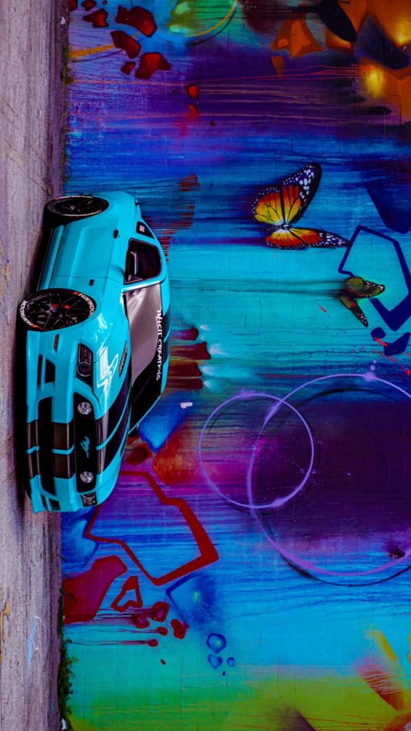 2014 Mustang GT, carros, east coast, florida, ford, miami, miami blue, mustang, HD phone wallpaper