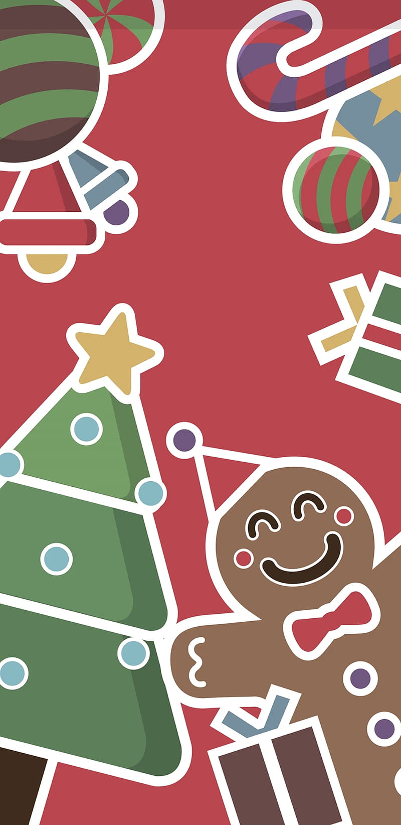 Cute Gingerbread Man, christmas, holiday, gingerbread man, HD phone wallpaper