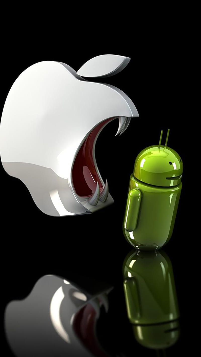 Apple Vs Android Loghi Marche Hd Phone Wallpaper Peakpx