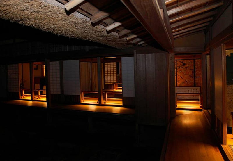 Tea Room, japan, house, japanese, hall, indoor, room, tea, asia, HD wallpaper