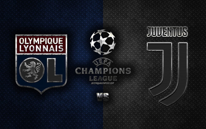 Olympique Lyonnais Vs Juventus Fc Uefa Champions League 2020 Metal Logos Hd Wallpaper Peakpx