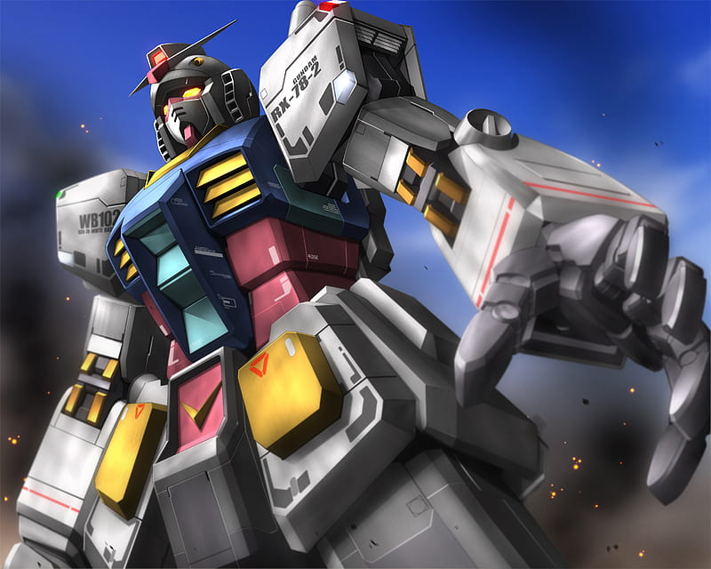 Gundam, giant robot, white base, rx-78-2, HD wallpaper