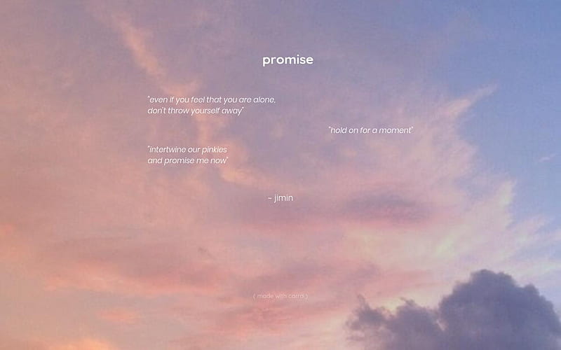 Promise by Jimin wallpaper  Bts wallpaper lyrics Bts lyrics quotes Bts  quotes