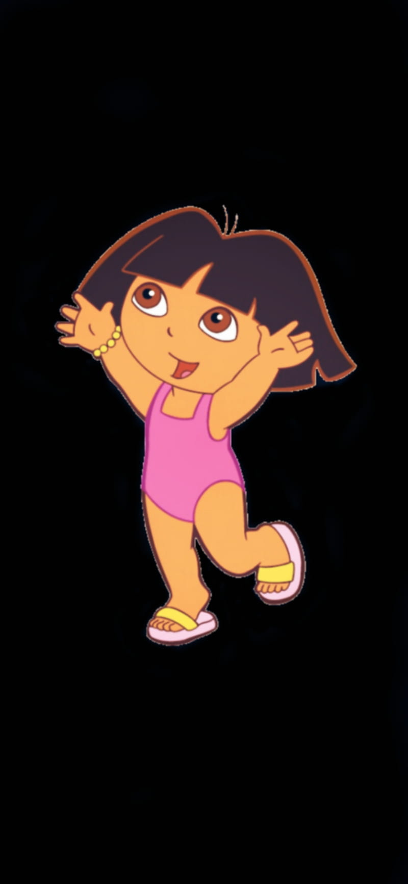 Dora, baby, black, cartoon, pink, pogo, slipper, HD phone wallpaper | Peakpx
