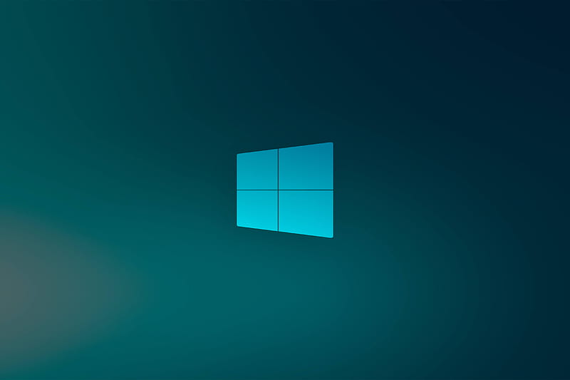 Technology, Windows 10X, Logo, Microsoft, Teal, HD wallpaper