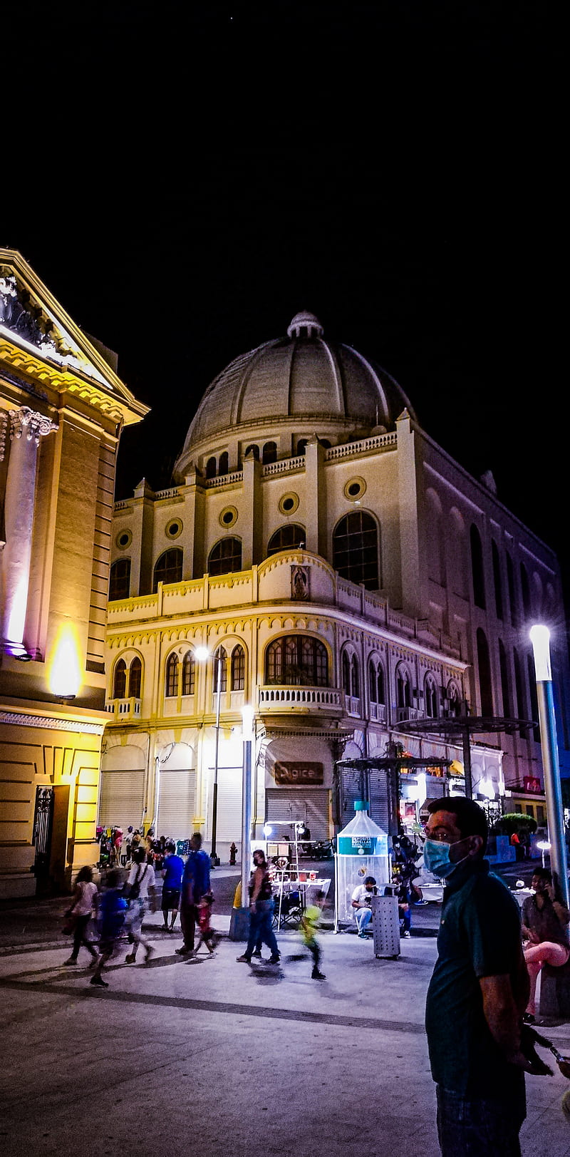 Catedral, el salvador, espiritual, iglesia, noche, personas, Fondo de