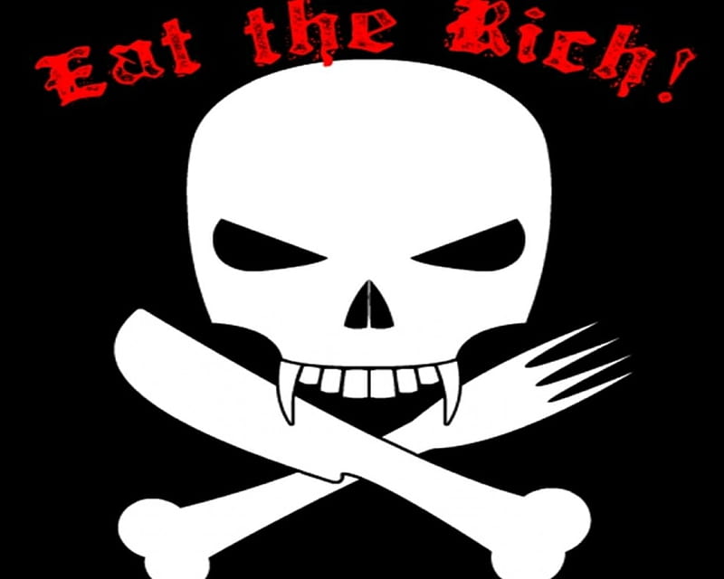 Eat the Rich, red, hardcore, black, speedcore, gizzzi, frenchcore, gabbernetz, white, skull, HD wallpaper