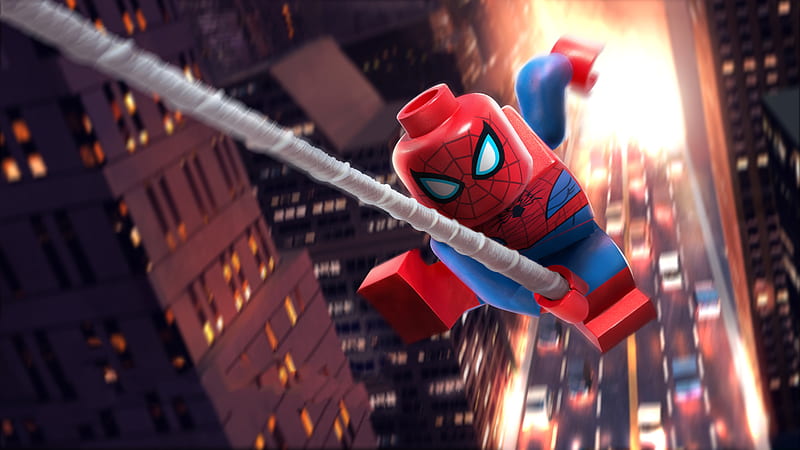 Lego Spiderman , lego, spiderman, superheroes, HD wallpaper