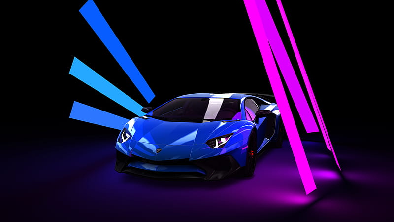 Lamborghini, Lamborghini Aventador, Blue Car, Car, Sport Car, Supercar, HD wallpaper