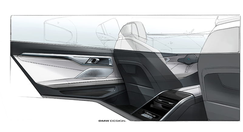2020 BMW 8 Series Gran Coupe - Design Sketch , car, HD wallpaper