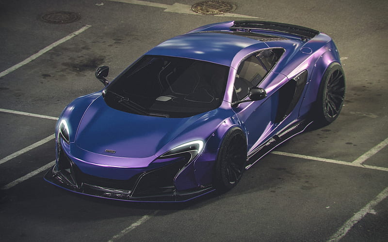 McLaren 650s, tuning, 2018 cars, parking, supercars, violet 650s, hypercars, McLaren, HD wallpaper