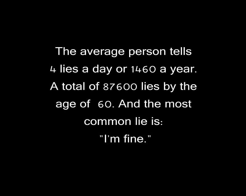 Im Fine, average, cool, lie, new, person, quote, saying, HD wallpaper
