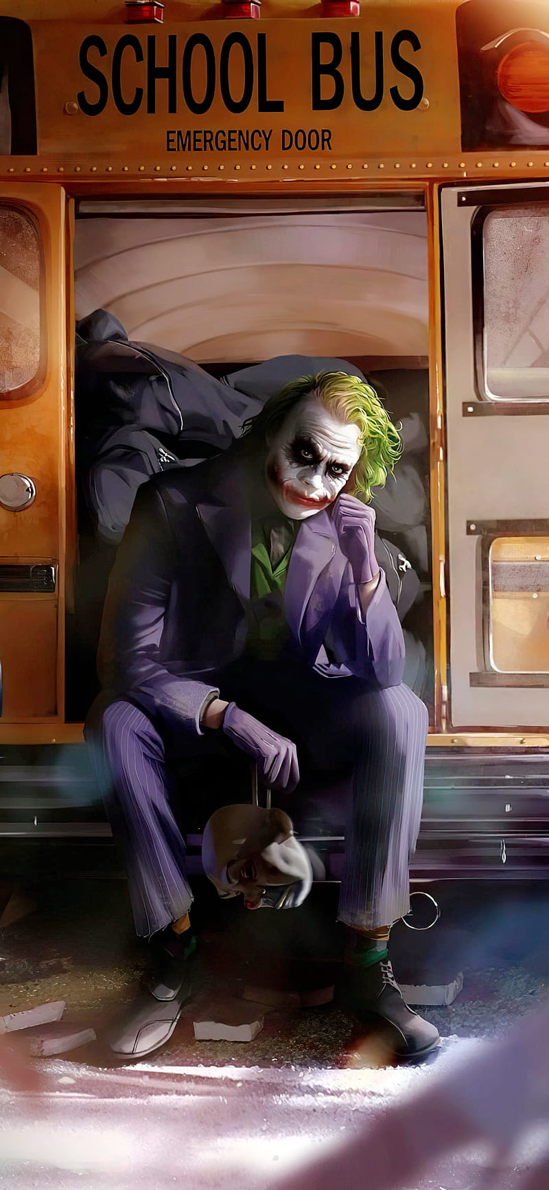 Joker, school bus, HD phone wallpaper