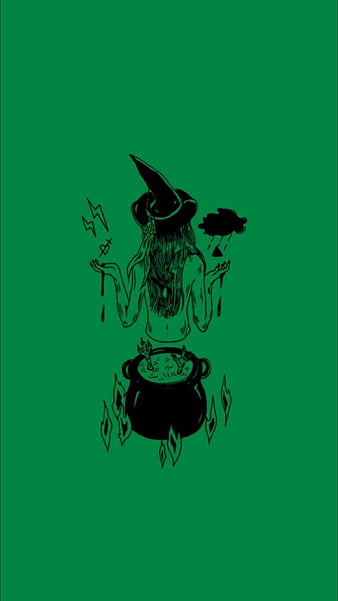 Witchy, black, green, witch, HD phone wallpaper | Peakpx